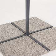 Sombrilla con brazo diámetro 300x h253 cm SORRENTO Antracita-Natural