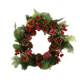 Corona plástica roja redonda cm ø37