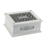 Caja de madera rectangular elettra cm24x20h10