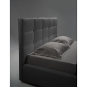 Cama doble con contenedor gris Napoli