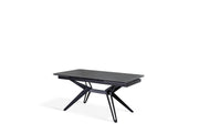 Mesa extensible gris vintage - negro mate 90 cm x 160-240 cm H. 76 cm