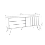 Mueble para TV Picadilly con Estructura Antracita y 2 Puertas Abatibles H 57 x L 139 x P 36 cm
