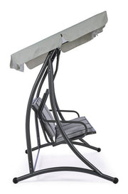 Mecedora de acero tres plazas Antracita GRELY 190x120x h185 cm