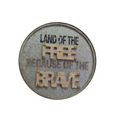 Marco redondo de metal escrito cmø41x3