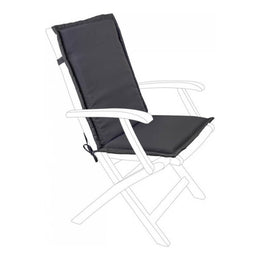 Cojín de exterior con funda desenfundable Olefina Antracita Schien Medium