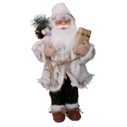 Tela Papá Noel con regalos blanco verde cm24x12h45