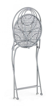 Silla plegable MARLENE de acero pintado gris