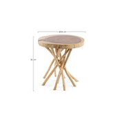 Mesa de Centro de Madera Cm. 56x56