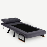 Sillón cama plegable Sando en tela gris 60x78xh.78 cm