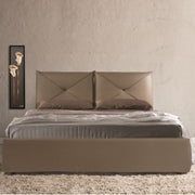 Cama doble con contenedor ARMONIA Tortora 188x223x h109 cm