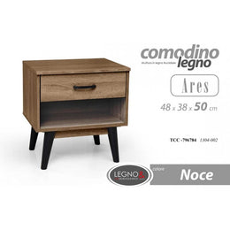 Mesa de noche de estilo urbano con pies 48 x 38 x 50 h de altura