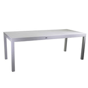 Mesa de jardín extensible de aluminio blanco cm 90 x 210-280 xh 73