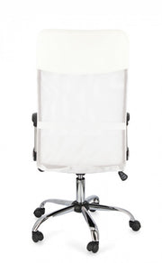 Sillón de oficina en ecopiel blanca Dakar