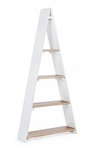 Estante de MDF blanco con cuatro estantes MAiSON 65x17x h137 cm