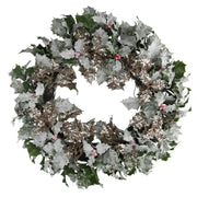 Corona con escoba de carnicero de oro cmø36h50