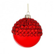 Bola de Navidad de cristal rojo JOYA Bola de Navidad de 8 cm