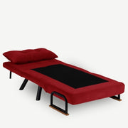Sillón cama plegable Sando en tejido Rojo 60x78xh.78 cm