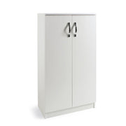Zapatero multiusos blanco en madera melamina 2 puertas h130x71x38
