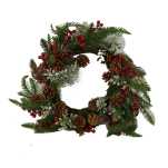 Corona plástica roja cm ø50