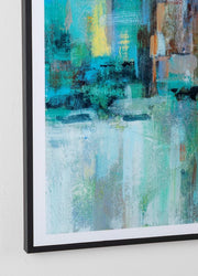 Quadro skyline city con cornisa cm 120x90