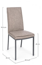 4x Silla Sofie Pu Arcilla
