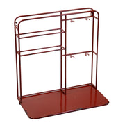 Portabotellas de pared en metal 2 lugares rojo cm59x33xh62.5