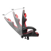 Silla gaming basculante Katana rojo negro