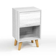 Mesa de noche de dormitorio blanco Dos habitaciones altas 40 cm 40 x 30 x 65 h