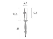 Foco C- Picc 15W Led 4000K linea badajo grafito