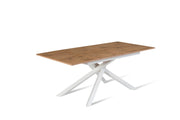 Mesa extensible roble-blanco 90 cm x 140- 190 cm H. 76 cm