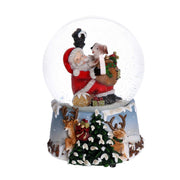 Bola de cristal con caja de música padre azul cm10x11h14,5