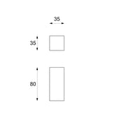 Columna 35x35x80h cm con estructura interna en contrachapado