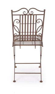 Silla plegable de acero Marrón MELANIE 38x51x h92 cm