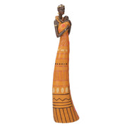 Mujer africana estatua de cerámica cm9,5x6h38,5