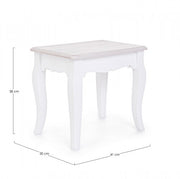 Mesita de noche shabby en MDF blanco CHARLENE 41x30x h38 cm
