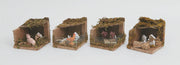 Disponibilidad de entornos de animales en el establo Cm.9.5X9.5X9H 4 Mod.Ass. Decoración navideña