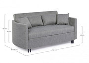 Sofá cama 2 plazas CLAYTON Gris 166x88x h84 cm