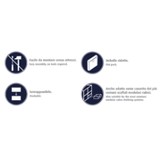 Caja de cristal gris transparente H 14x31x31 cm