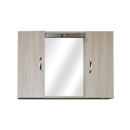 Espejo para baño con 2 puertas de olmo h.61x80x14 cm