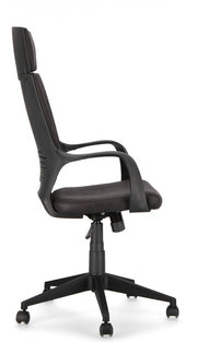 Sillón de oficina en tejido Damon con respaldo alto negro