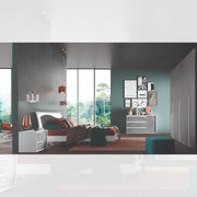 Dormitorio Jolanda de hormigón y fresno blanco.