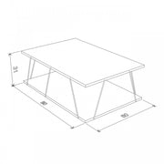 Mesa de centro industrial roble 90 x 60 x 31 h cm