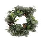 Corona plástica verde redonda cm ø25