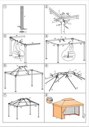 Gazebo dallas de lujo 3x3m con mosquitera 400g - m2