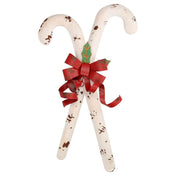 Palo de metal blanco con lazo rojo cm35x60x7,5