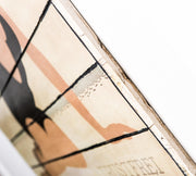 Estampa sobre madera con lienzo multicolor 60x100 cm