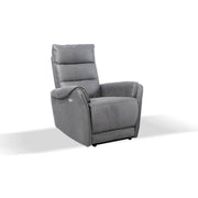 Sillón reclinable eléctrico efecto nobuk gris claro 82 x 98 x 109 cm