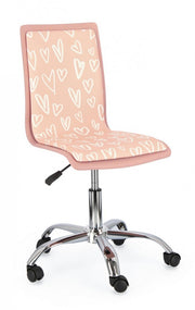Silla de oficina Young Hearts polipiel acero 42,5 x 40 x 87 cm