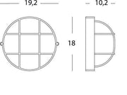 Jaula pequeña de techo línea industrial negra redonda