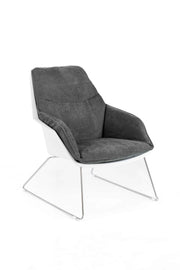 2x Butaca polipropileno gris oscuro 85cm x 74cm A. 86cm